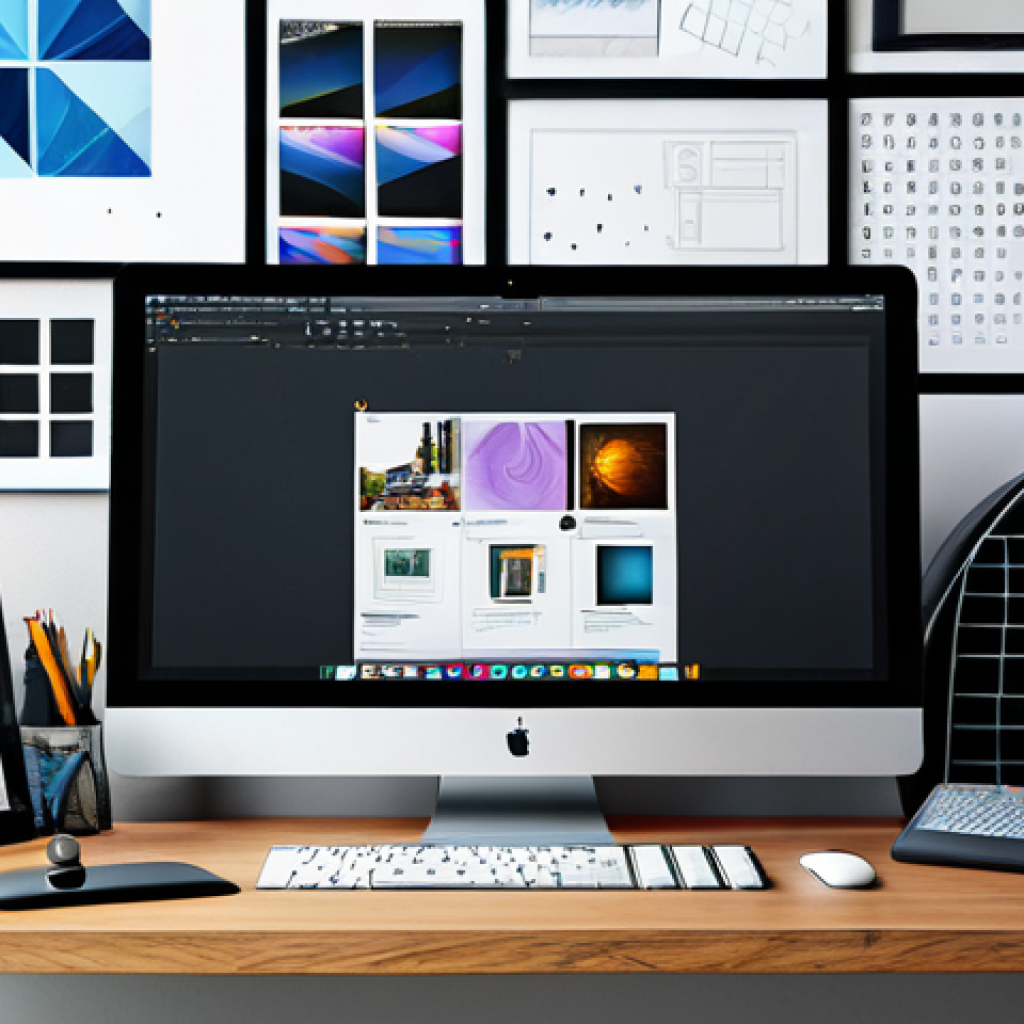 Digital Design Workspace**

"A modern digital design workspace featuring a sleek computer setup with Adobe Creative Suite software open, surrounded by design tools and a vibrant mood board. Fully clothed designer working, appropriate content, safe for work, professional setting, perfect anatomy, natural proportions."

**