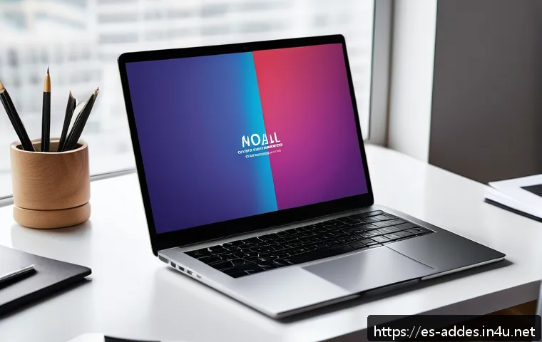 광고디자인 포트폴리오의 중요성 - A modern creative professional&rsquo;s digital portfolio displayed on a sleek laptop screen in a bright, m...